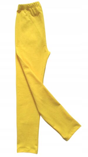 Legginsy getry leginsy bawełniane długie  żółte