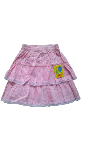 Spódniczka spódnica falbany różowa haftowana
