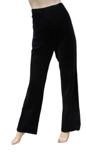 Spodnie welurowe czarne na gumie XXL