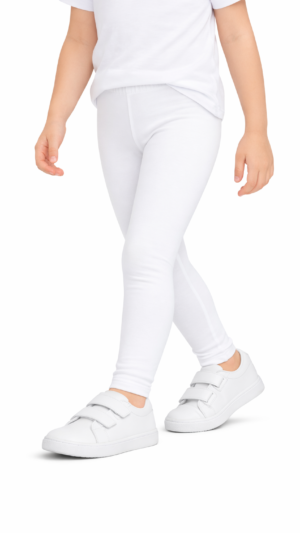 Legginsy getry leginsy bawełniane długie białe