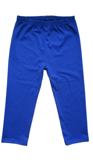 Legginsy bawełniane getry dziecięce leginsy 3/4 rybaczki niebieskie