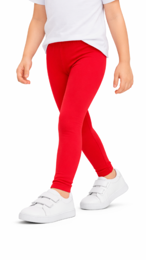 Legginsy getry leginsy bawełniane długie czerwone