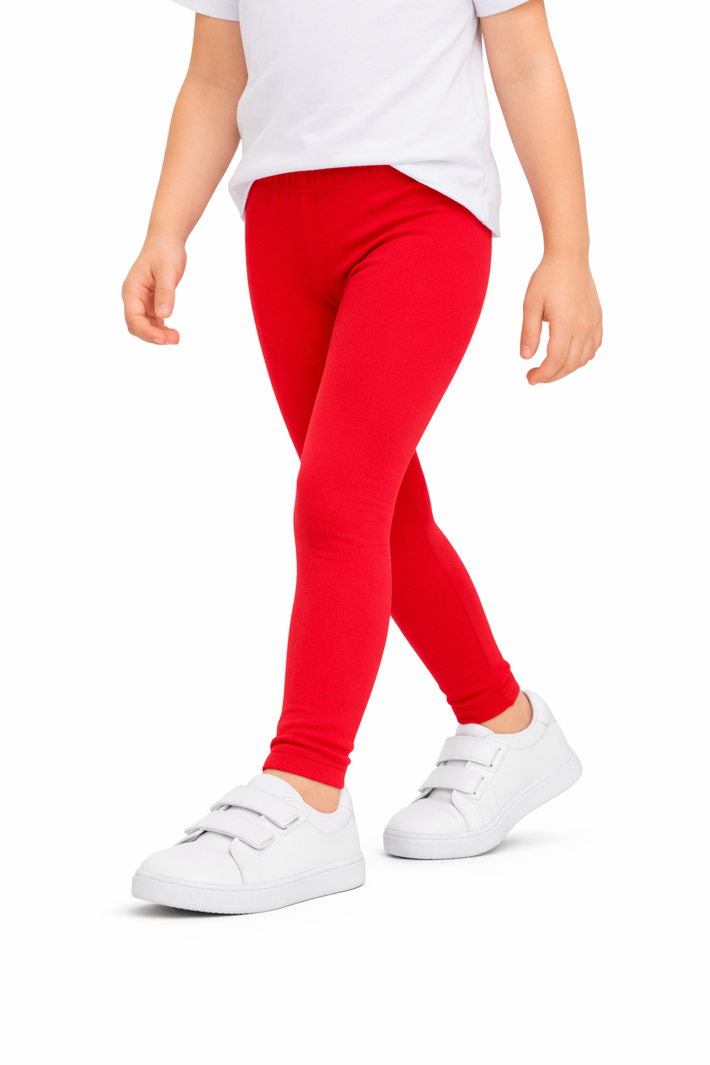 Legginsy getry leginsy bawełniane długie czerwone