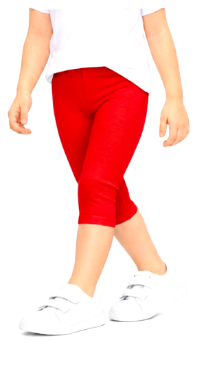 Legginsy getry leginsy 3/4 rybaczki czerwone