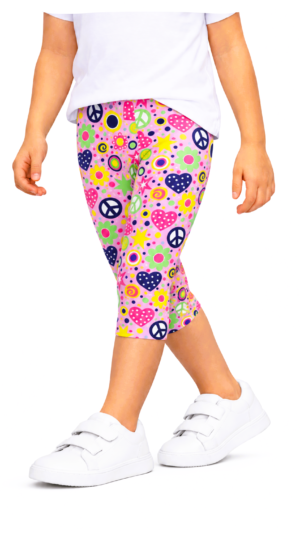 Legginsy dziewczęce 3/4 bawełniane rybaczki kolorowe getry różowe
