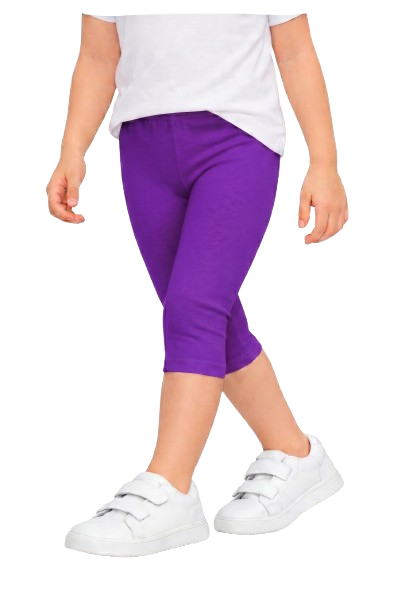 Legginsy getry leginsy 3/4 rybaczki fioletowe