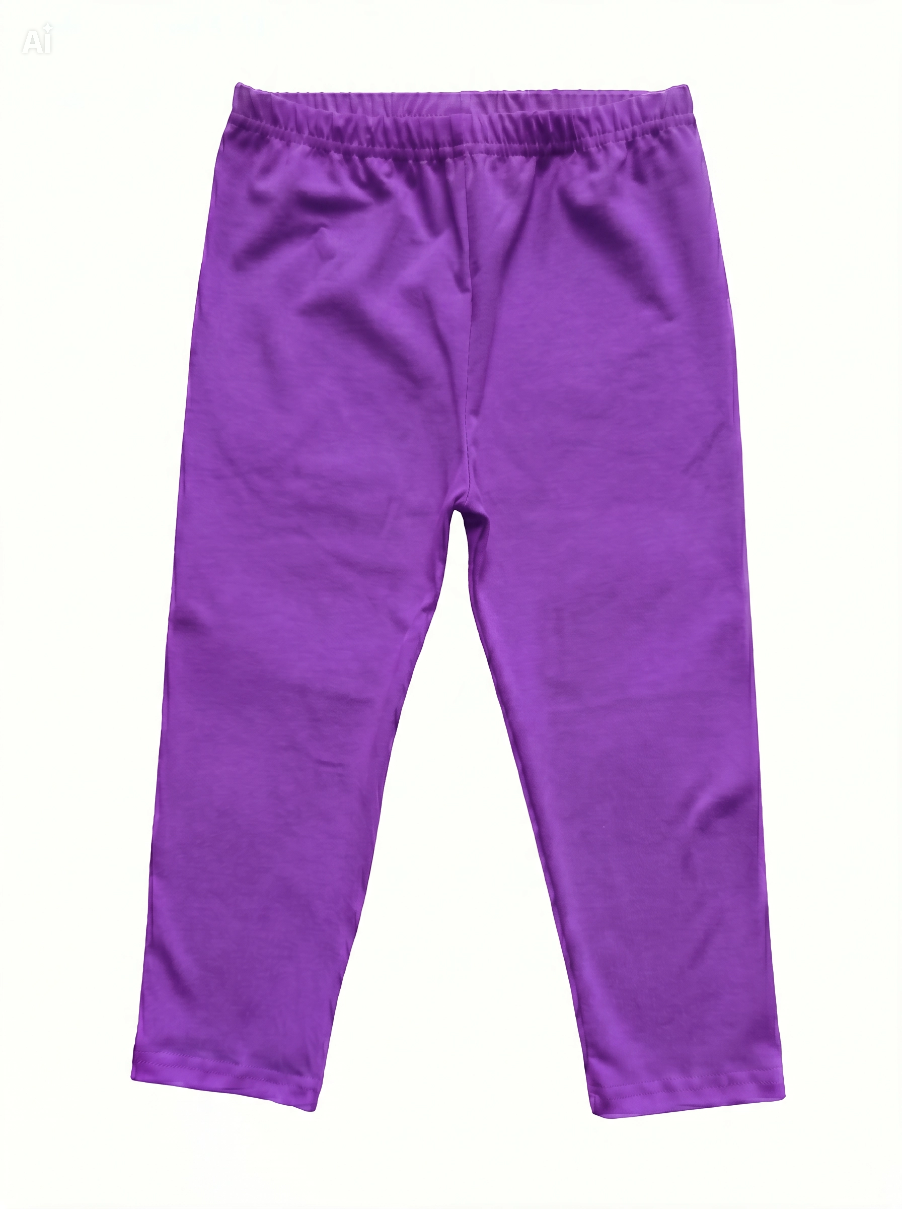 Legginsy getry leginsy 3/4 rybaczki fioletowe - obrazek 2