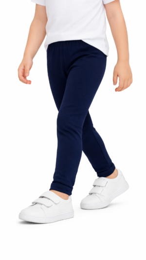 Legginsy getry leginsy bawełniane długie granatowe