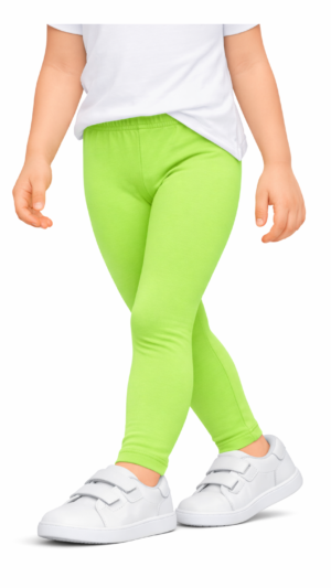 Legginsy getry leginsy bawełniane długie limonka