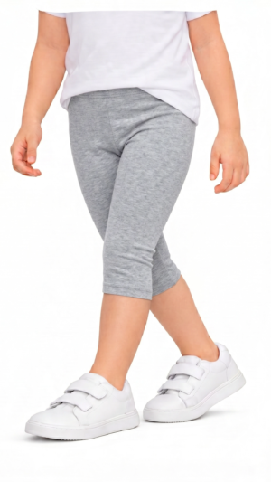 Legginsy dziecięce getry bawełniane leginsy 3/4 rybaczki melanż