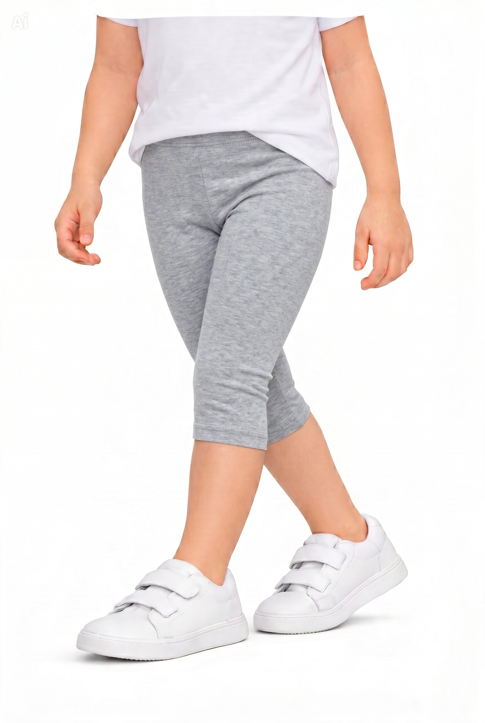 Legginsy dziecięce getry bawełniane leginsy 3/4 rybaczki melanż